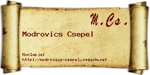 Modrovics Csepel névjegykártya